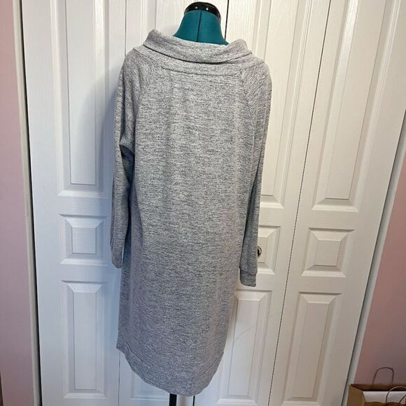 Soft Surrounding Brianne Sweater Cowl Neck Long Sleeve Patch Pocket Dress - Picture 2 of 14
